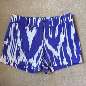 J. Crew Periwinkle‎ Blue/White Shorts Size 0
